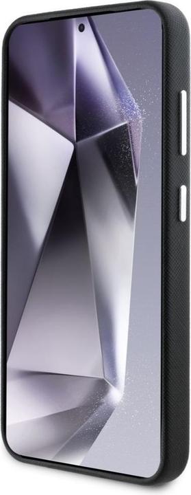 Actual product image Karl Lagerfeld Saffiano Full Wrapped Elongated Metal Logo MagSafe Case for Samsung Galaxy S25 - Blac (Samsung Galaxy S25)