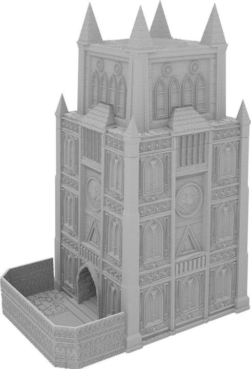 Produktbild Feldherr Garrison Würfelturm grau, 3D-gedruckt, modular, Tabletop-Zubehör (Kunststoff)