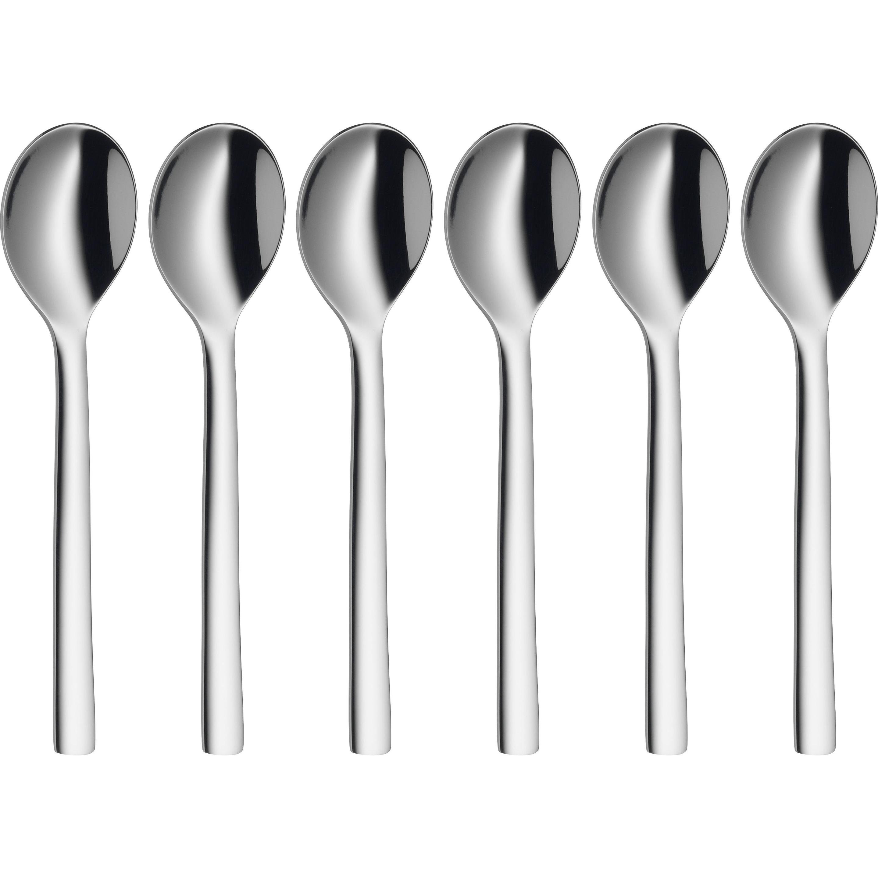 WMF Espressolöffel Set 6tlg 11cm Nuova Edelstahl poliert, Besteck, Silber