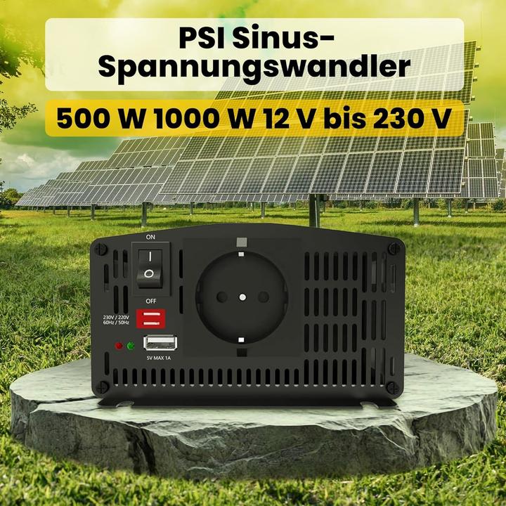 Image du produit Offgridtec ® PSI Convertisseur de tension sinusoïdale 500W 1000W 12V à 230V