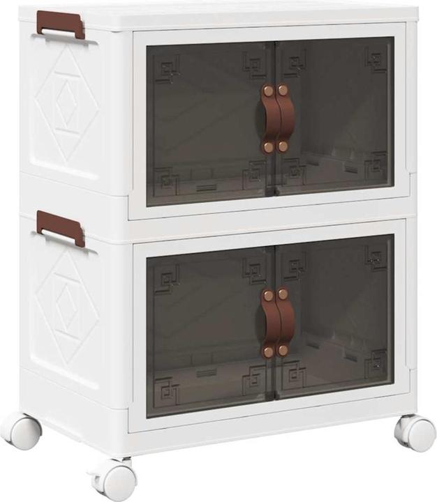 Actual product image vidaXL Storage box with wheels Stackable 2-tier 28 L (28 l)