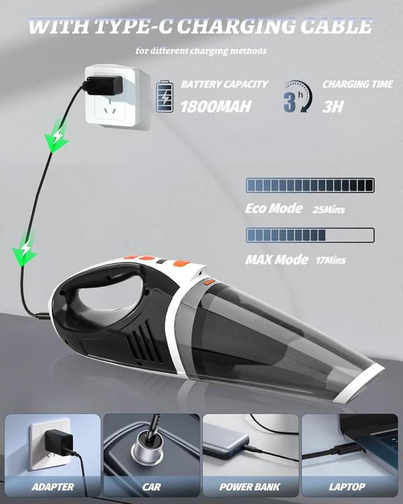 Produktbild Servomaster Kabelloser Handstaubsauger mit LED-Beleuchtung