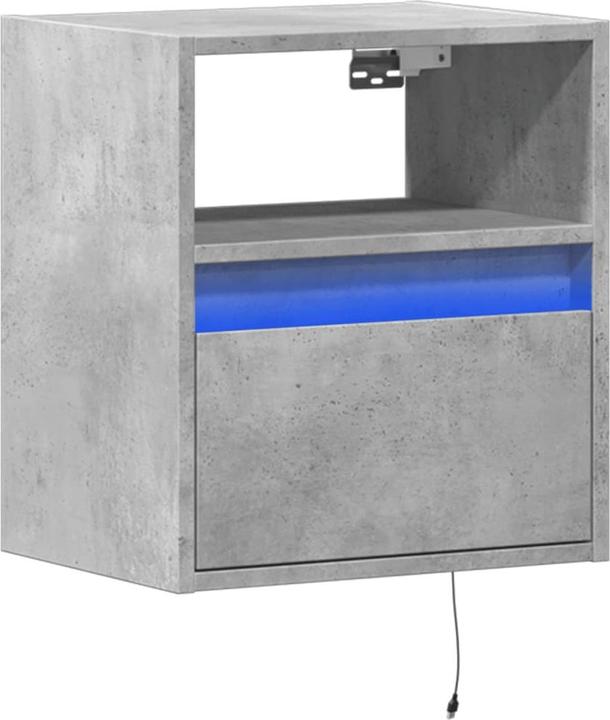 Image du produit vidaXL Armoire TV Armoire murale Lowboard Suspendu avec éclairage LED Gris béton