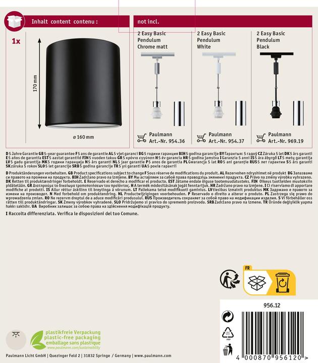 Produktbild Paulmann URail Schirm Tallis