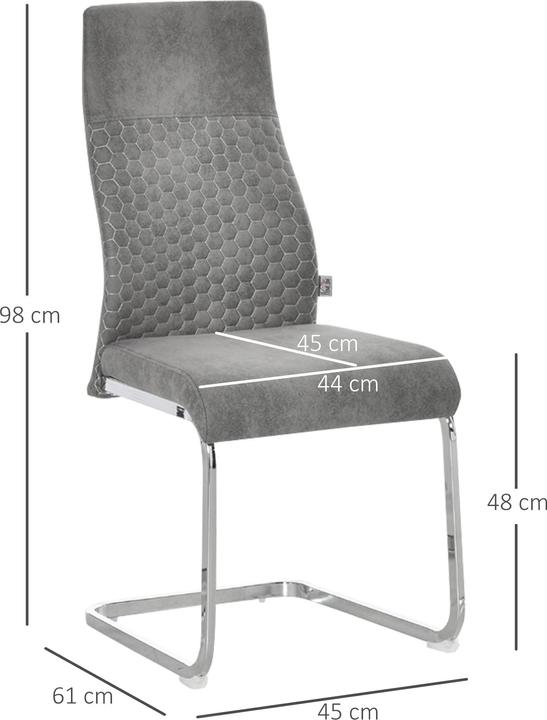 Image du produit Homcom Chaises de salle à manger, lot de 4