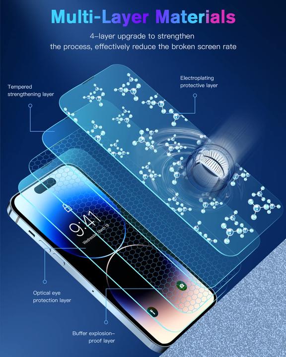 Immagine prodotto PhoneLook Vetro di protezione integrale con sistema di montaggio automatico anti-bulles e anti-poussière 3D (1 Pezzo/i, Apple iPhone 12 Pro Max)