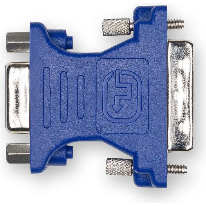 D2 Diffusion Adattatore compatibile DVI-I mâle versus VGA femelle (D-sub DE-15) (Blu) (VGA), Adattatore dati + video, Blu