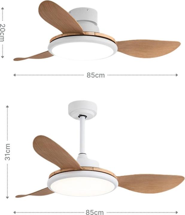 Produktbild Hermex Ventilator mit LED-Beleuchtung Deckenventilator Deckengebläse (20 dB)