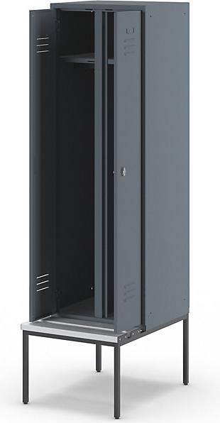 Blue grey RAL 7031, Deep black RAL 9005