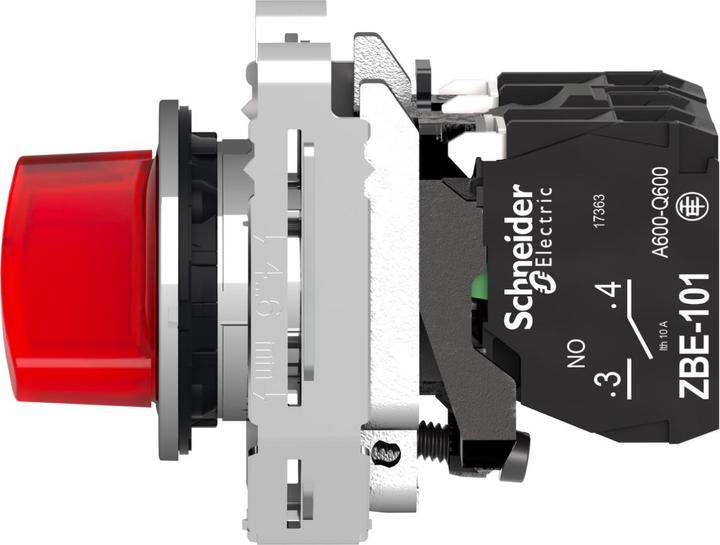 Actual product image Schneider Electric XB4FK124G5 compl. XB4F 30mm 1S+1Ö red 110-120V 2S light selector switch