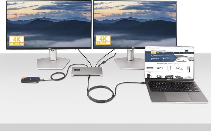 Produktbild StarTech com A40G2MB-TB4-CABLE, Mâle, Mâle, 2 m, Noir, Nickel, 40 Gbit/s (2 m, USB 4.0, USB 3.2, 100 W)