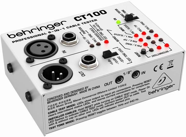 Image du produit Behringer Square Kabeltester CT100 (Testeur de câbles audio)