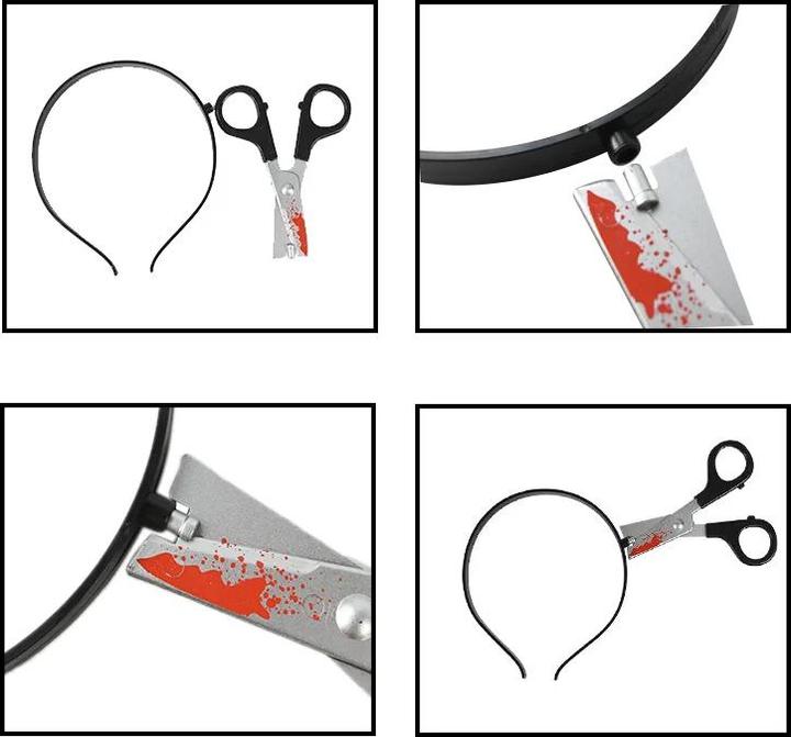 Produktbild PhoneLook Kopfband Stirnband gruselige Verkleidung mit Kunstblut Schere
