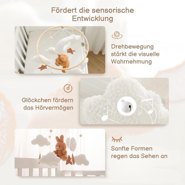 Actual product image Hermex Babymobile Hase Hängemobile Mobile Babyspielzeug Schlafmobile