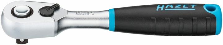 HAZET HiPer Feinzahn-Umschaltknarre ∙ Sicherheitsverriegelung 863HPS ∙ Vierkant 6,3 mm (1/4 Zoll)