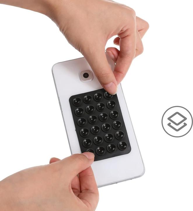 Produktbild Deltalabs Universal Silikon Saugnapf Smartphone Halterung Selbstklebend