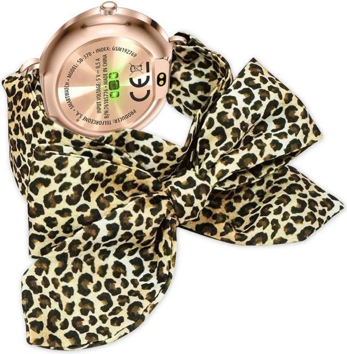 Actual product image Forever Smartwatch SB-370 Rose Gold - Leopard Print