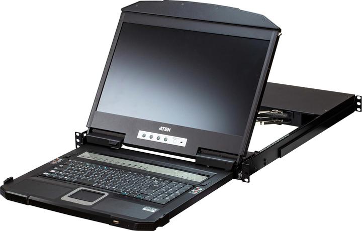 Immagine prodotto Aten Switch KVMP, CL5716N, 16 vie con console LCD da 48,26 cm (19"), USB PS/2, per 48,26 cm (19"), USB P