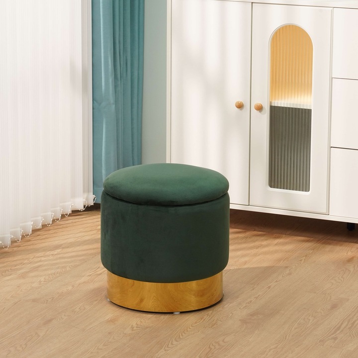 Produktbild Albatros International Albatros Hocker mit Stauraum NIZZA – Sitzhocker mit Stauraum, Modernes Design, Edler Samt/Sherpa – S