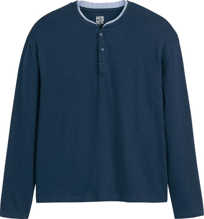 Produktbild La Redoute Collections Langarm-Shirt mit Rundhals und Knopfleiste (128)