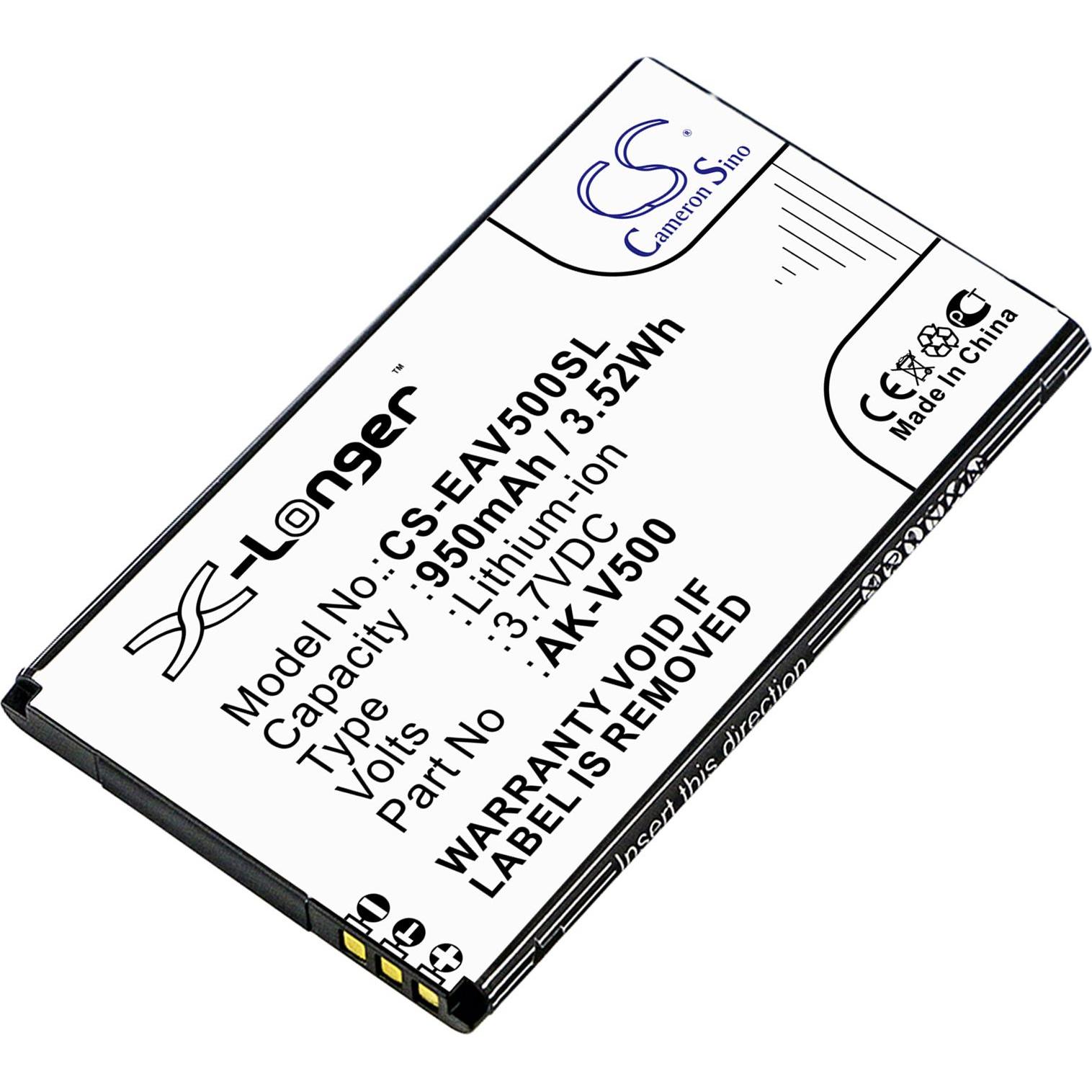 XCell Akku passend für den Emporia Prime Akkutyp AK-V500 Abmessungen 68,76x40x4mm, Smartphone Akku