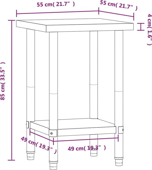 Image du produit VidaXL Jett (55 cm, 55 cm)