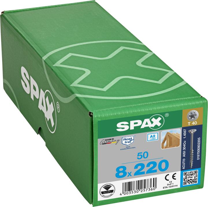 Produktbild Spax A2 Senkmultikopf T-Star Plus T40 Teilgewinde 4cut (1 Schrauben pro Stück)