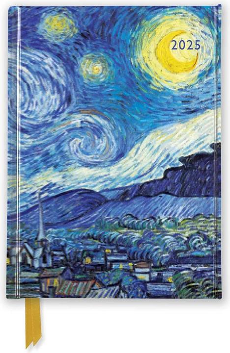 Actual product image Vincent van Gogh: The Starry Night 2025 Luxury Pocket Diary Planner - Week to View (11 x 15 cm, English)