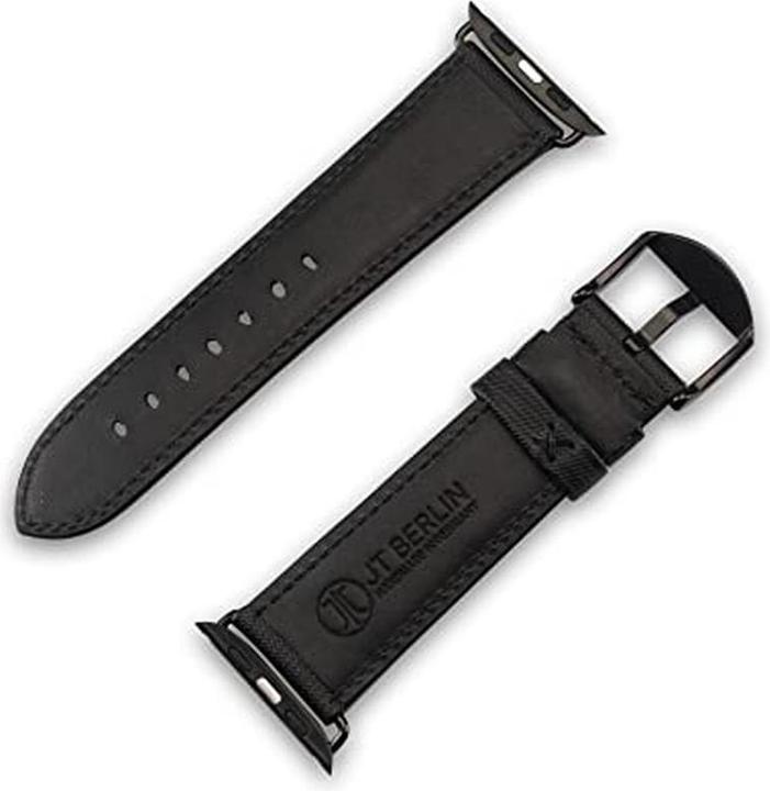 Immagine prodotto JT Berlin Apple Watch 42/44/45/49 mm - nero Wannsee (45 mm, 44 mm, 42 mm, 49 mm, Acciaio inossidabile, Vera pelle, TPU)