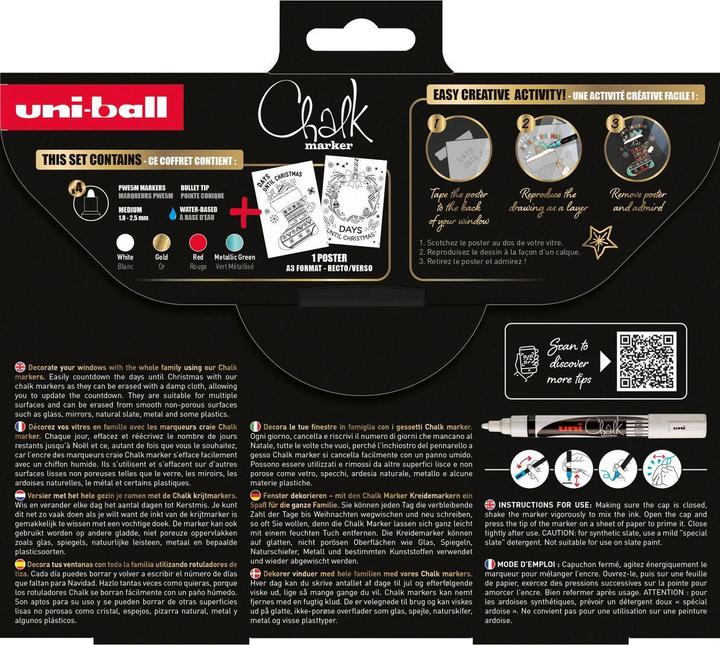 Produktbild Uni-ball POSCA - Chalk Marker (4x)