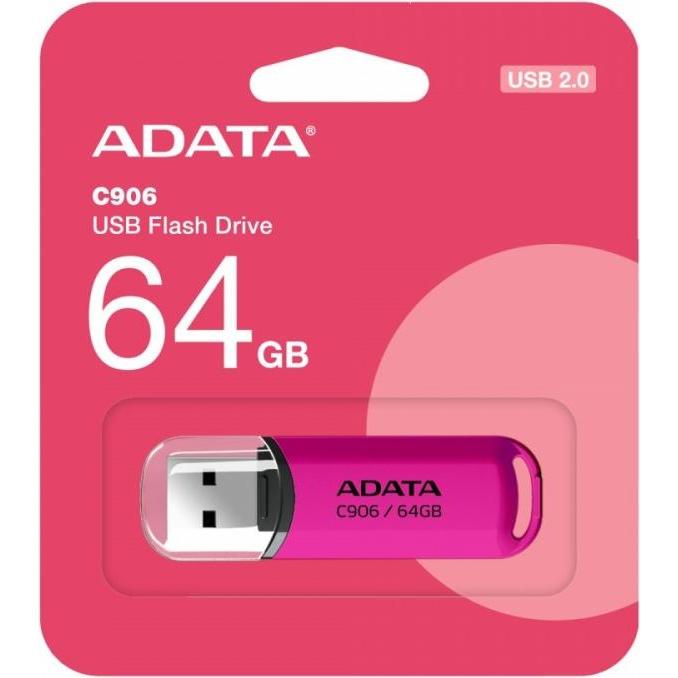 Thumbnail - Adata Pendrive C906 USB2.0 pink (64 GB, USB 2.0), USB Stick, Pink