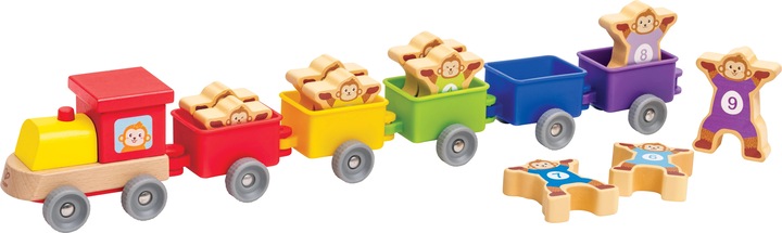 Actual product image Hape Monkey and Numbers Toy Train