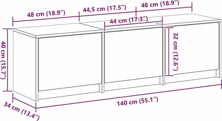Produktbild VidaXL TV-Schrank (140 x 34 x 40 cm)