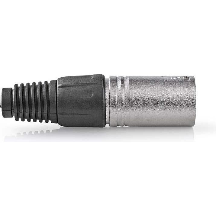 Nedis XLR-Anschluss - gerade - Stecker - Vernickelt - Schutzhülle - 7 mm - 10 Stück - Metall - Silbe, Netzwerkkabel