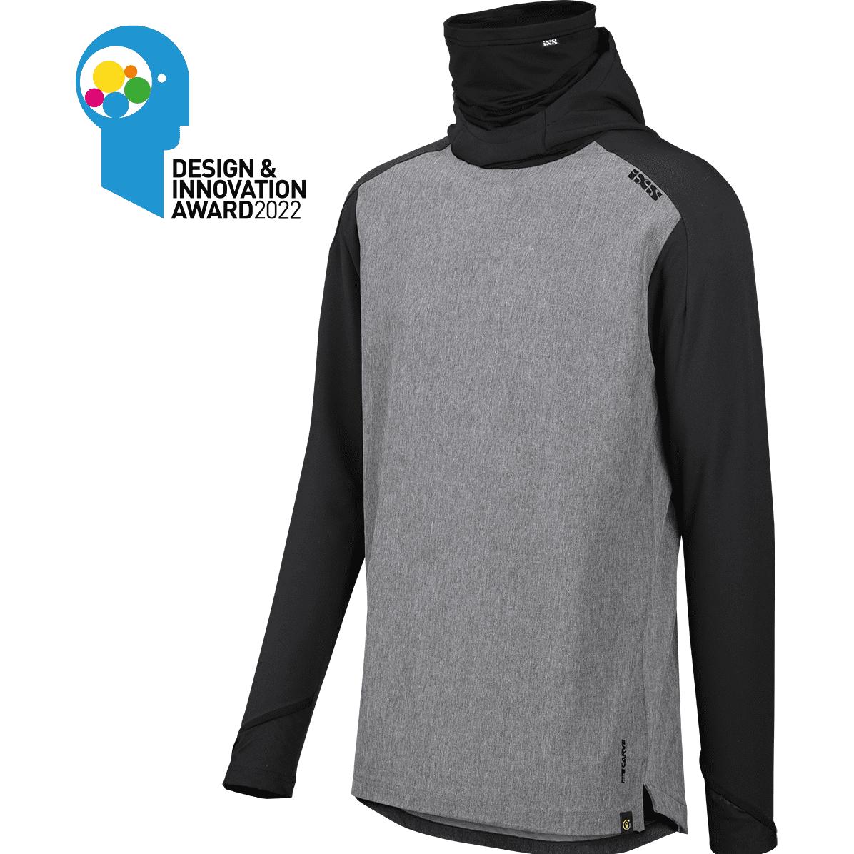 iXS, Herren, Velotrikot, Carve Digger hooded Jersey (S), Grau, S