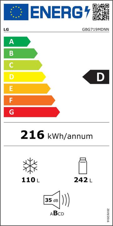 Energie-Label LG MoodUP InstaView GBG719MDNN (352 l)