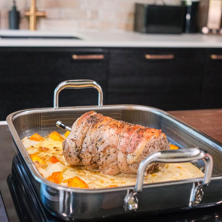 Productafbeelding Gladkokken - Hybrid roaster - 32 x 26.5 x 5.5 cm (Aluminium, Roestvrij staal)