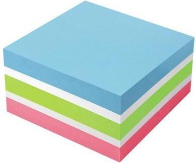 Soennecken Sticky note blokjes kleurenmix Briljant 75 x 75 mm (B x H) blauw groen roze 400 vellen (75 x 75 mm)