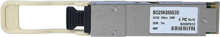 Actual product image BlueOptics Ruijie Networks 40G-QSFP-LSR-MM850 Compatible QSFP BO25K859S3D