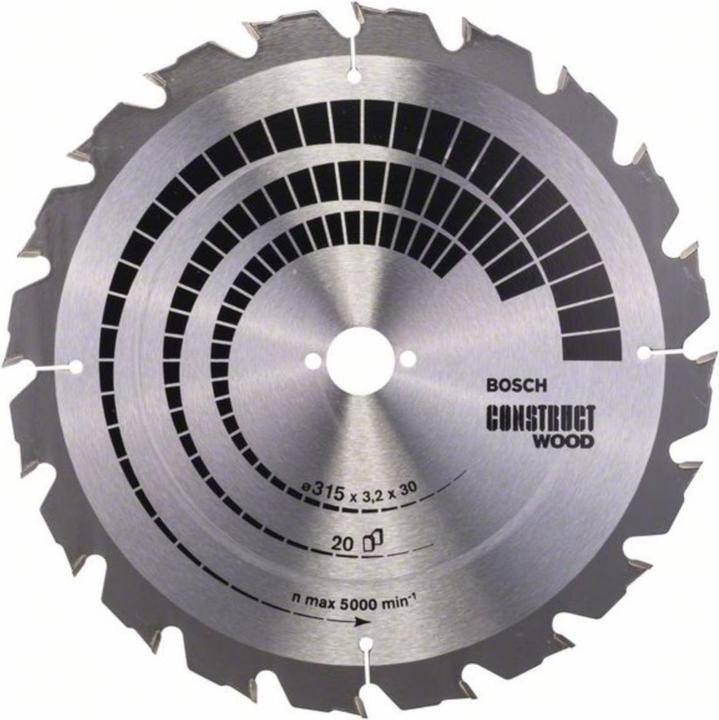 Produktbild Bosch Professional Zubehör PRO Construct Wood Kreissägeblatt, 315 x 3,2 x 30 mm