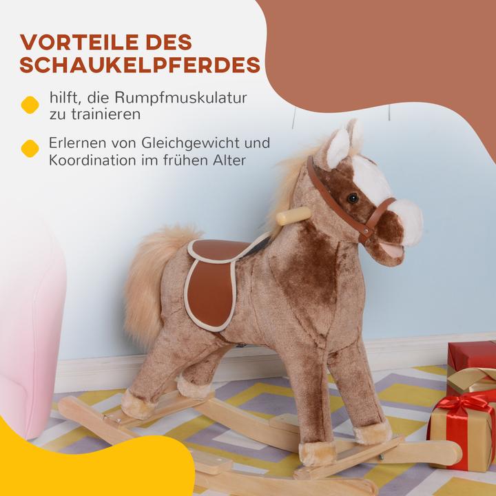 Actual product image Homcom Plush Rocking Horse for Children
