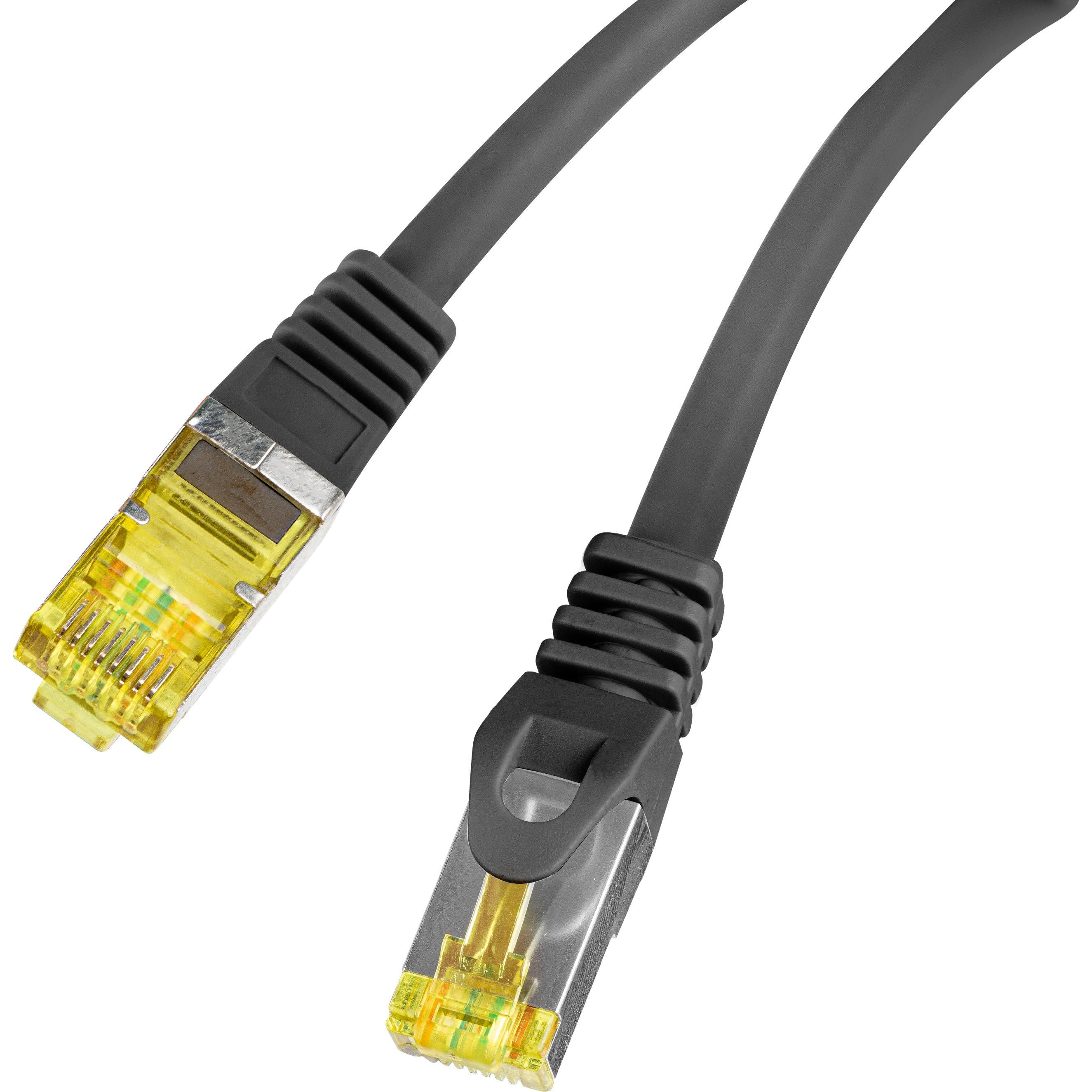Lanberg Patchcord Kat.6a S/Ftp Lszh Cu 1m Czarny Fluke Passed (S/FTP, CAT6a, 1 m), Netzwerkkabel