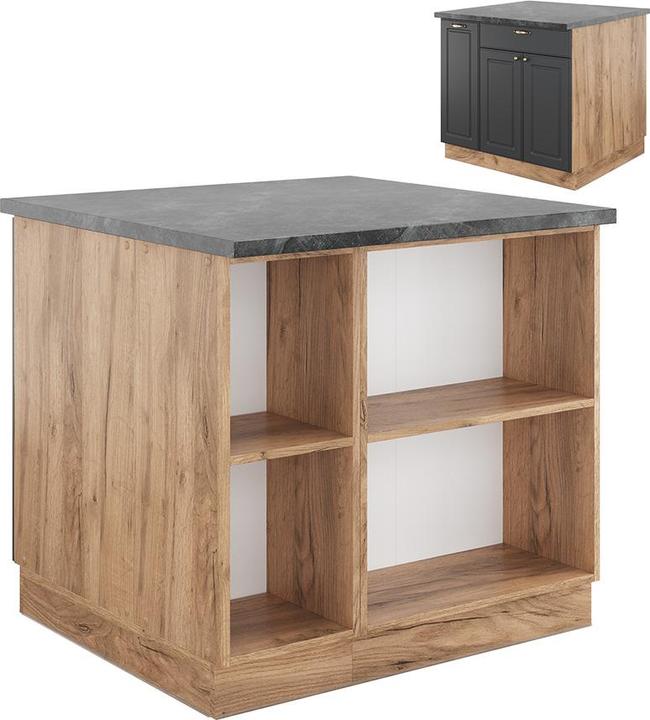 Goldkraft Eiche, Anthrazit Landhaus