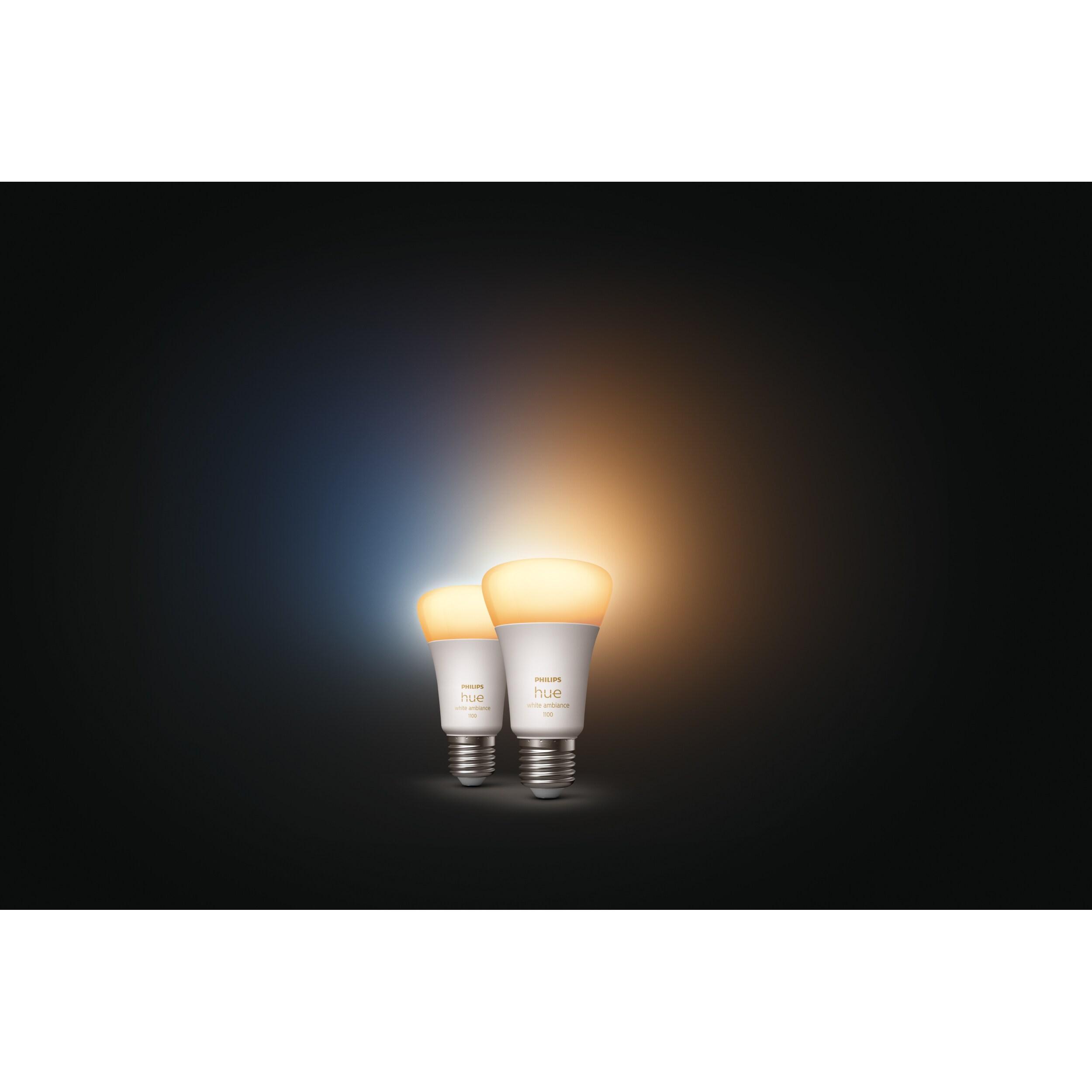 Thumbnail - Philips Hue, Leuchtmittel, White Ambiance (E27, 11 W, 1100 lm, 2 x, F)