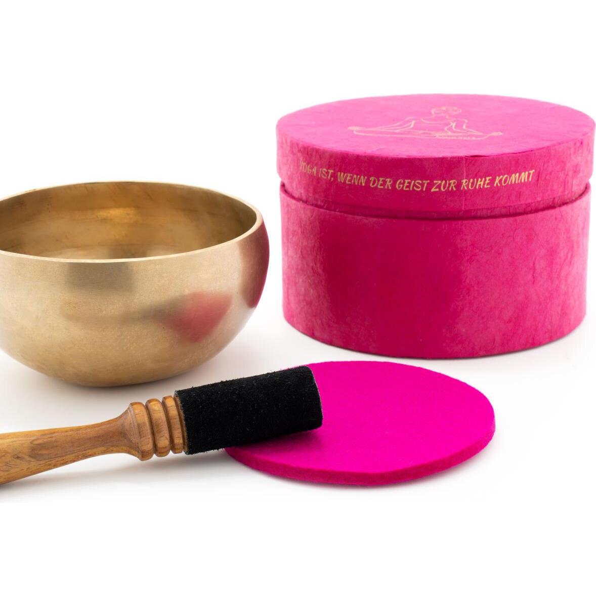 Klangschalen-Set in Box pink Yoga, Sachbücher