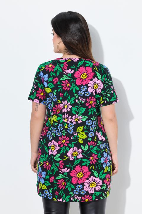 Produktbild Angel of Style T-Shirt, Totenkopf und Blumen, Halbarm (46)