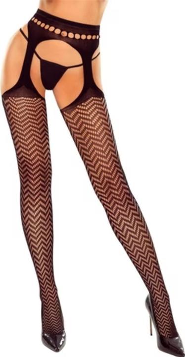 Passion Strumpfhose ouvert in schwarz (One Size)