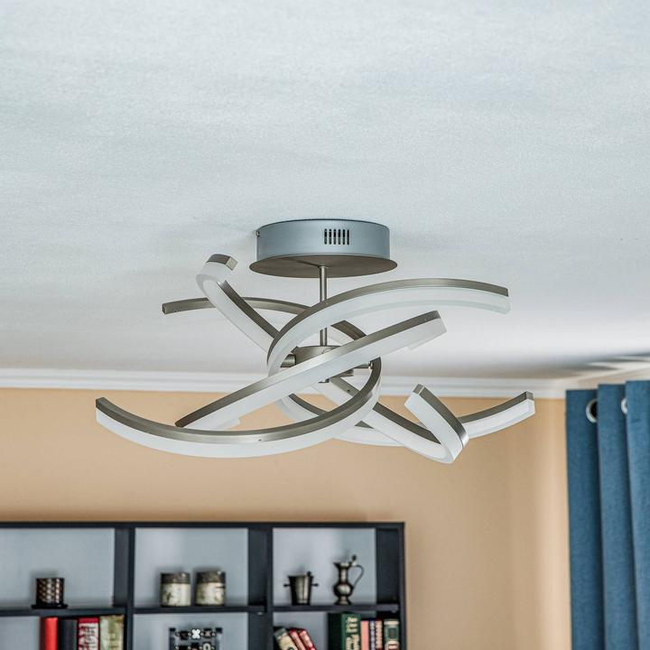 Produktbild Lindby Divalis LED-Deckenlampe, stepdim, nickel (2320 lm)