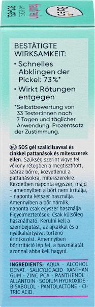 Nährwerte und Zutaten dm Balea Anti Pickel SOS-Gel (15 ml)