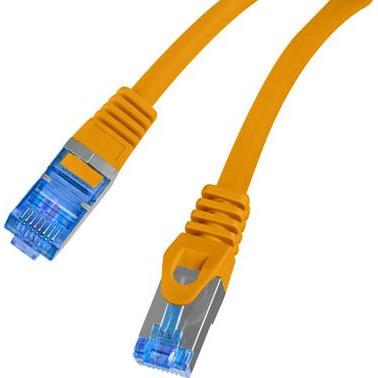 Lanberg Arancione/Oro Patchcord Cat.6a S/Ftp Lszh Cca 0,25M Pomarańczowy Fluke Passato (Cat6a, 0.25 M), Cavo Di Rete